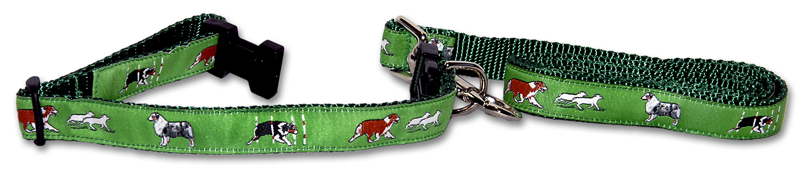Dog Ink Collars Australian Shepard Green