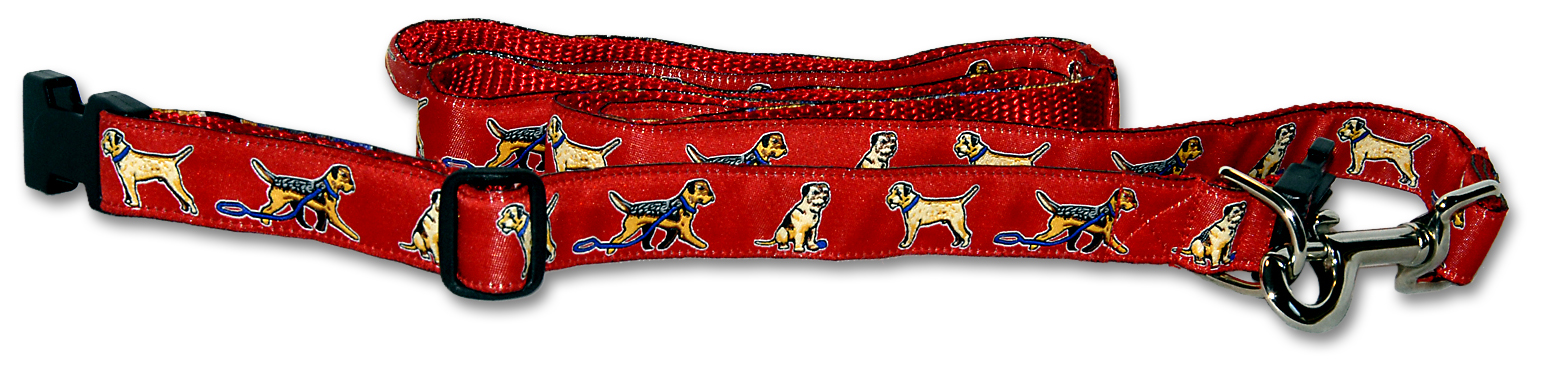 Dog Ink Collars Border Terrier Red
