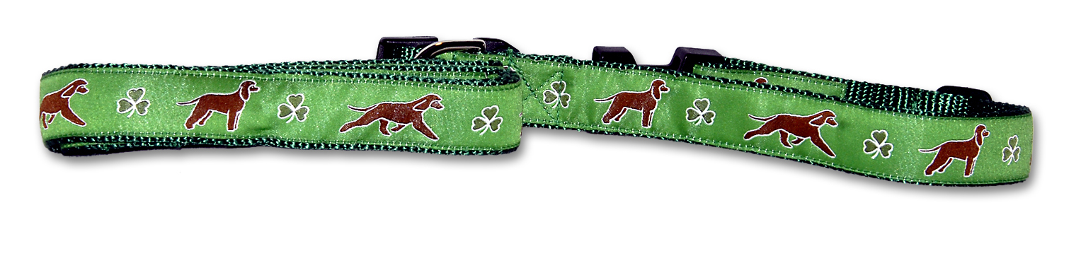Dog Ink Collars Irish Water Spaniel Green