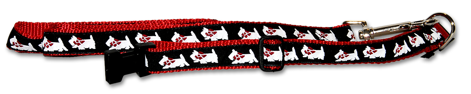 Dog Ink Collars Westie Traditional Red